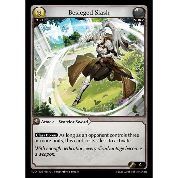 Image for Besieged Slash (058) (Radiant Origins) - Grand Archive TCG