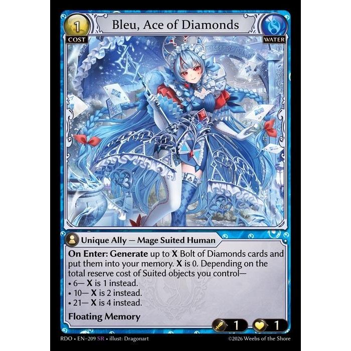 Image for Bleu, Ace of Diamonds (209) (Radiant Origins) - Grand Archive TCG