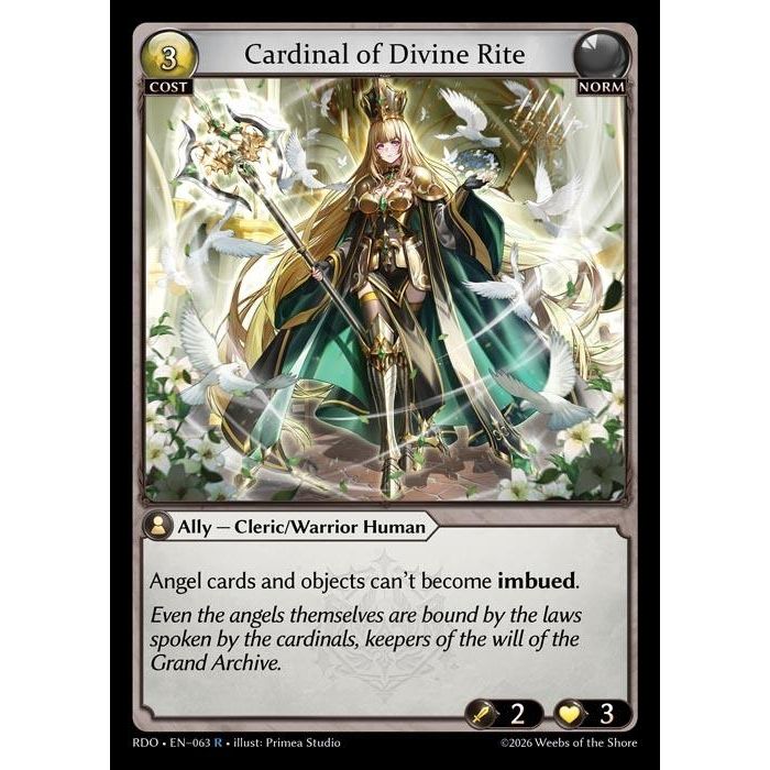 Image for Cardinal of Divine Rite (063) (Radiant Origins) - Grand Archive TCG