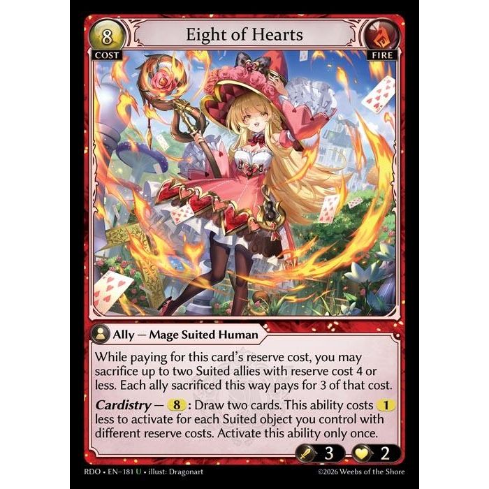 Image for Eight of Hearts (181) (Radiant Origins) - Grand Archive TCG