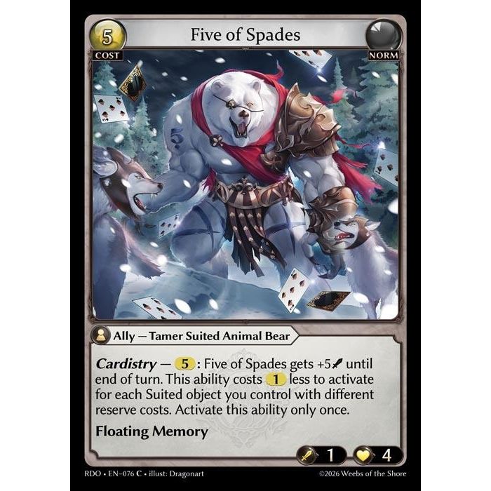 Image for Five of Spades (076) (Radiant Origins) - Grand Archive TCG