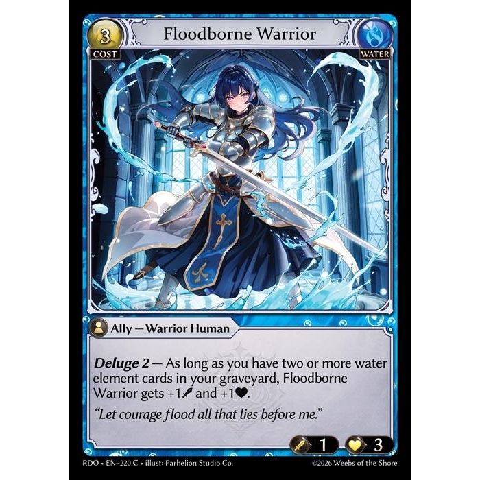 Image for Floodborne Warrior (220) (Radiant Origins) - Grand Archive TCG