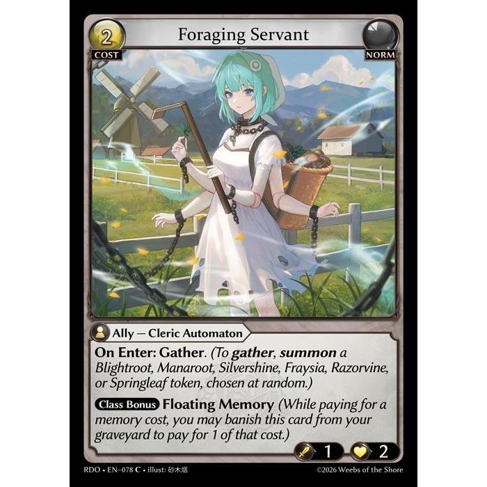 Image for Foraging Servant (078) (Radiant Origins) - Grand Archive TCG