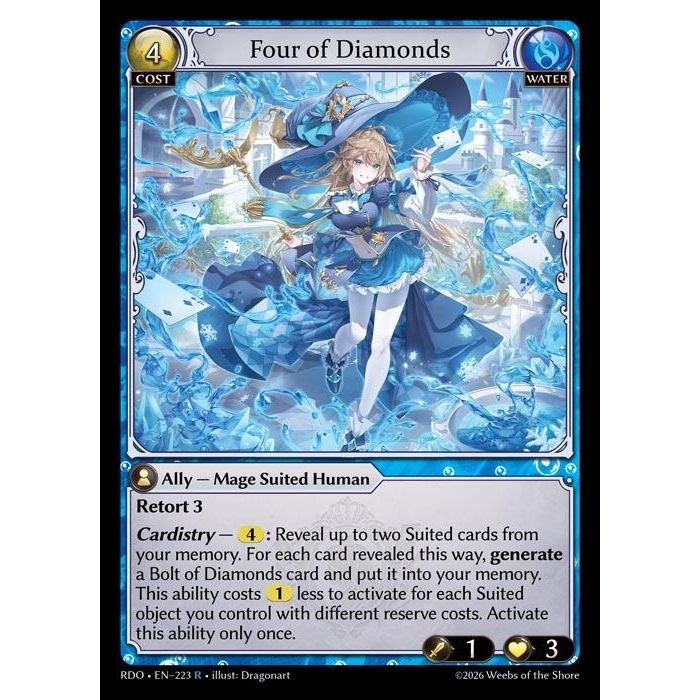 Image for Four of Diamonds (223) (Radiant Origins) - Grand Archive TCG