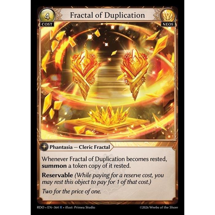 Image for Fractal of Duplication (364) (Radiant Origins) - Grand Archive TCG