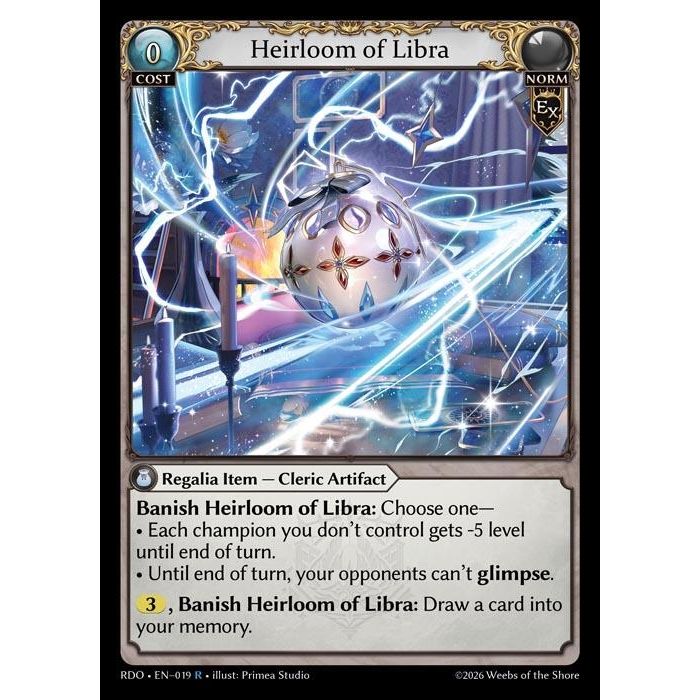 Image for Heirloom of Libra (019) (Radiant Origins) - Grand Archive TCG