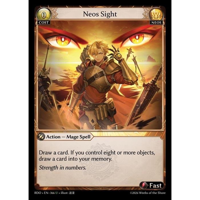 Image for Neos Sight (366) (Radiant Origins) - Grand Archive TCG
