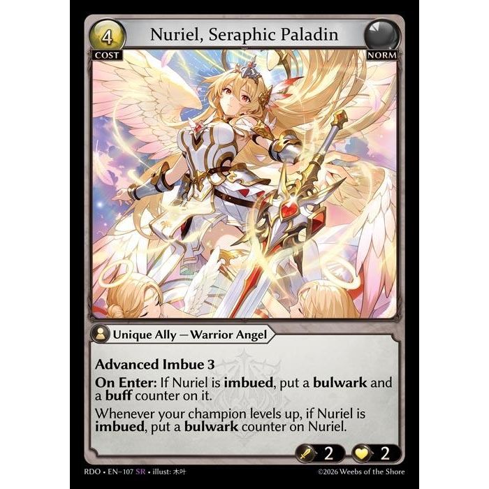 Image for Nuriel, Seraphic Paladin (107) (Radiant Origins) - Grand Archive TCG