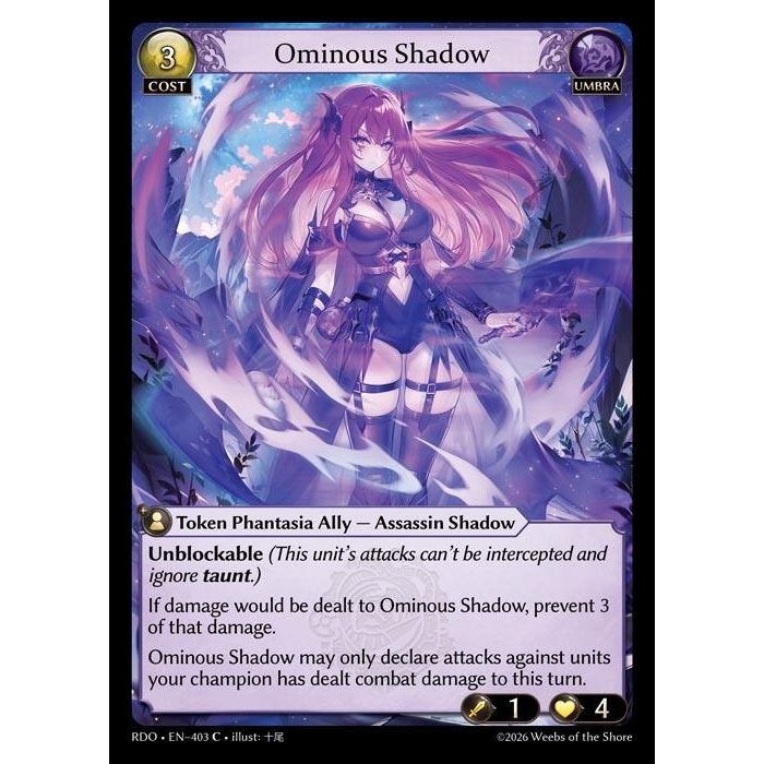 Image for Ominous Shadow (403) (Radiant Origins) - Grand Archive TCG