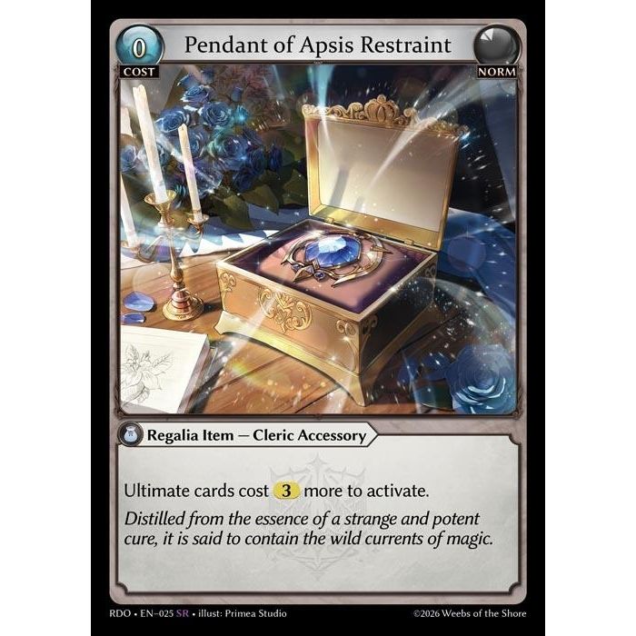 Image for Pendant of Apsis Restraint (025) (Radiant Origins) - Grand Archive TCG