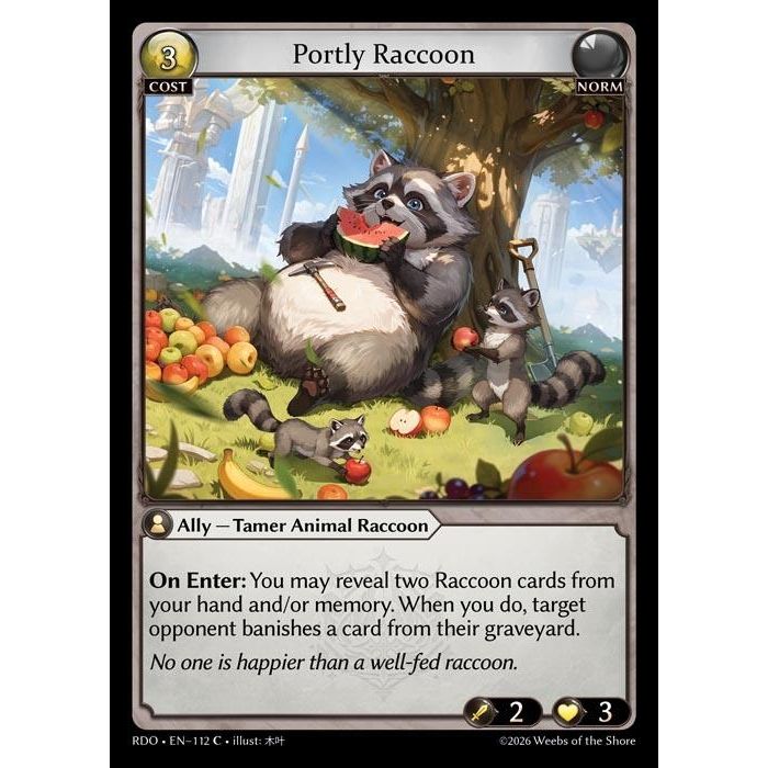 Image for Portly Raccoon (112) (Radiant Origins) - Grand Archive TCG