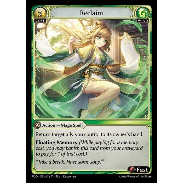 Image for Reclaim (274) (Radiant Origins) - Grand Archive TCG