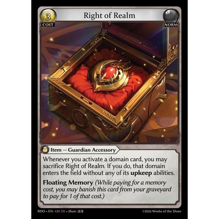 Image for Right of Realm (131) (Radiant Origins) - Grand Archive TCG