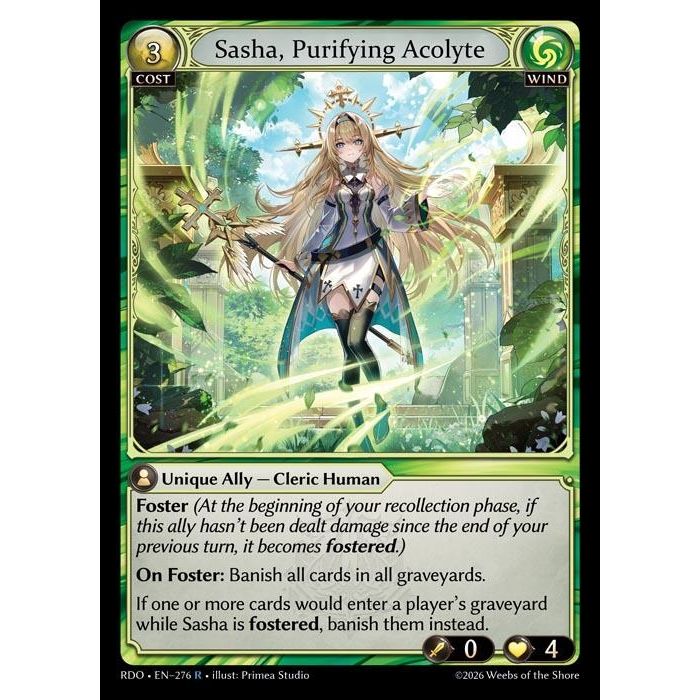 Image for Sasha, Purifying Acolyte (276) (Radiant Origins) - Grand Archive TCG