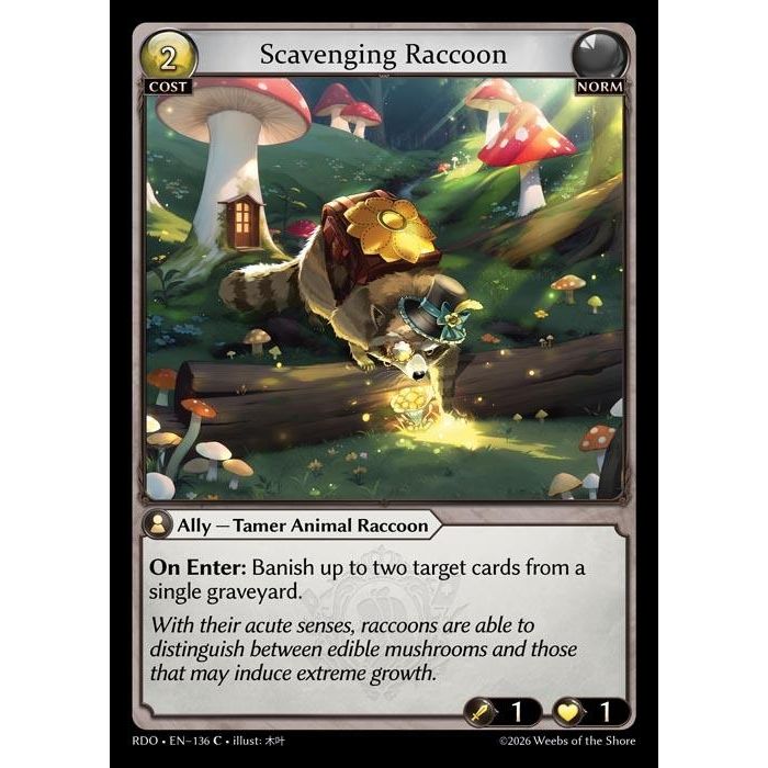 Image for Scavenging Raccoon (136) (Radiant Origins) - Grand Archive TCG