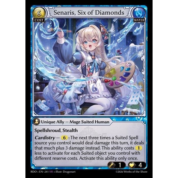 Image for Senaris, Six of Diamonds (241) (Radiant Origins) - Grand Archive TCG