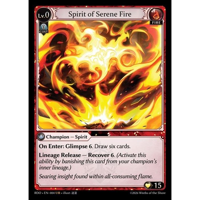 Image for Spirit of Serene Fire (004) (Radiant Origins) - Grand Archive TCG