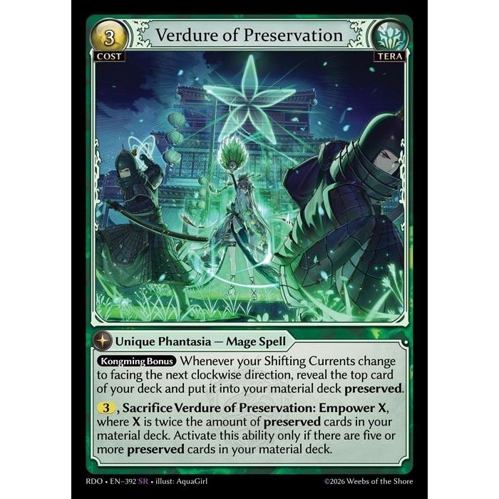 Image for Verdure of Preservation (392) (Radiant Origins) - Grand Archive TCG