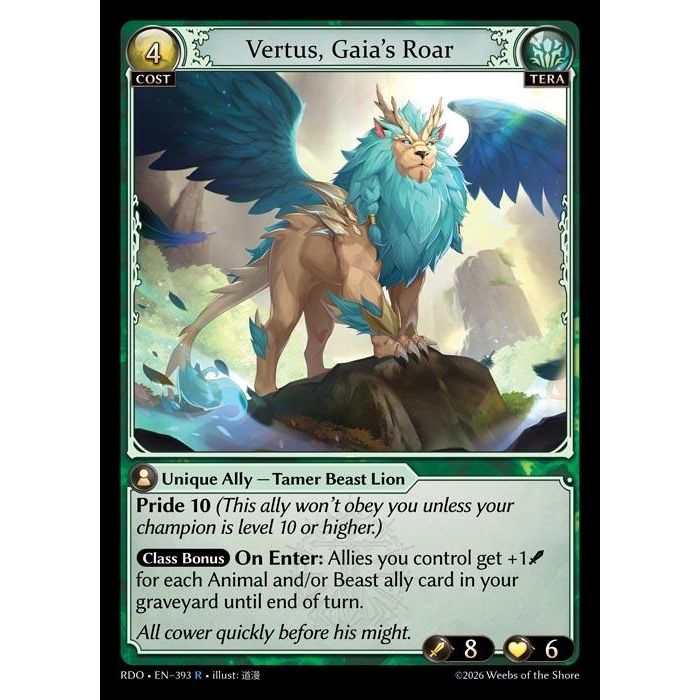 Image for Vertus, Gaia's Roar (393) (Radiant Origins) - Grand Archive TCG