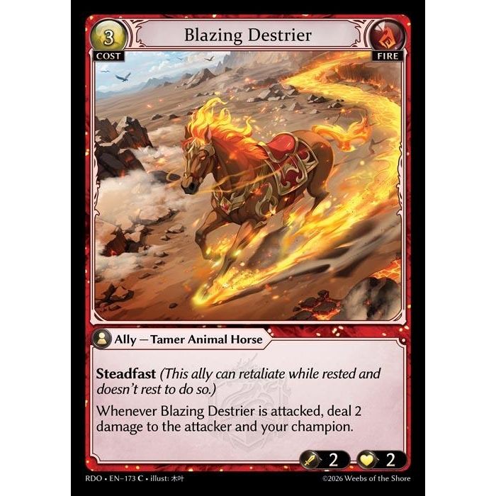Image for Blazing Destrier (Curio Foil) (173) (Radiant Origins) - Grand Archive TCG