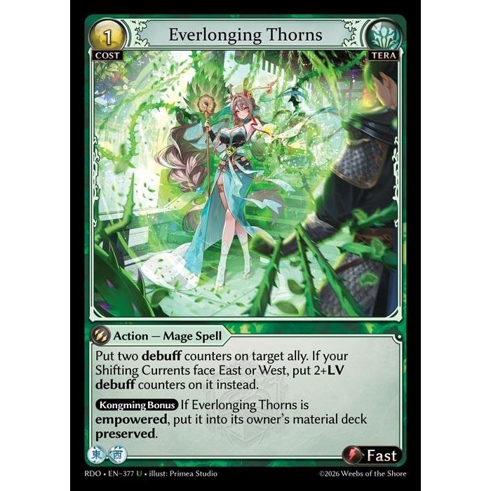 Image for Everlonging Thorns (Curio Foil) (377) (Radiant Origins) - Grand Archive TCG