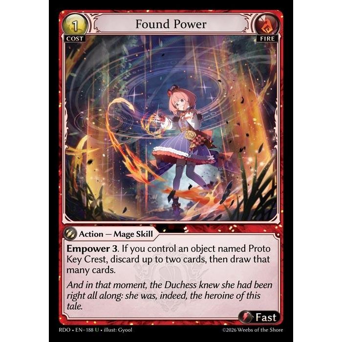 Image for Found Power (Curio Foil) (188) (Radiant Origins) - Grand Archive TCG