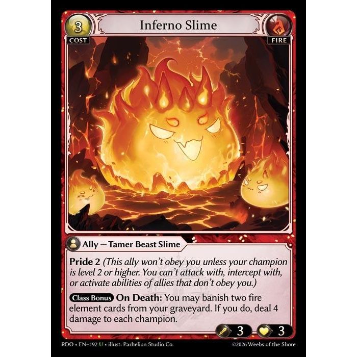 Image for Inferno Slime (Curio Foil) (192) (Radiant Origins) - Grand Archive TCG