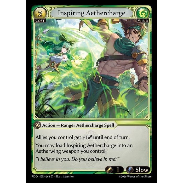 Image for Inspiring Aethercharge (Curio Foil) (268) (Radiant Origins) - Grand Archive TCG
