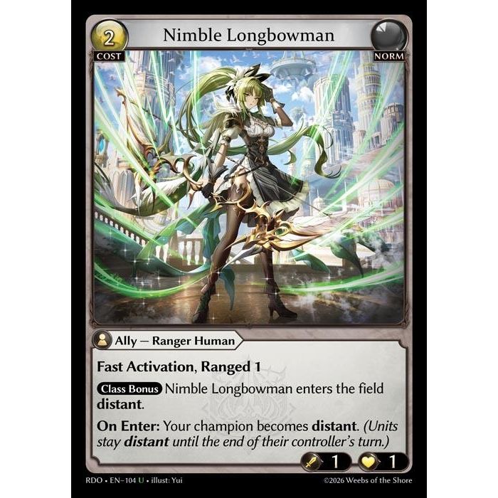Image for Nimble Longbowman (Curio Foil) (104) (Radiant Origins) - Grand Archive TCG