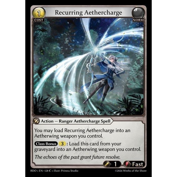 Image for Recurring Aethercharge (Curio Foil) (128) (Radiant Origins) - Grand Archive TCG