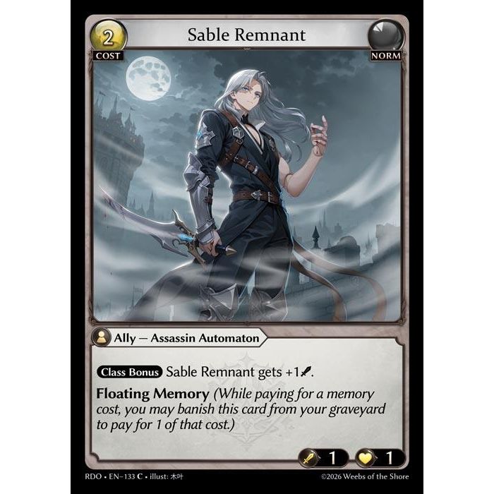 Image for Sable Remnant (Curio Foil) (133) (Radiant Origins) - Grand Archive TCG