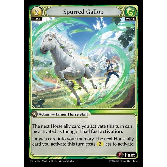 Image for Spurred Gallop (Curio Foil) (286) (Radiant Origins) - Grand Archive TCG
