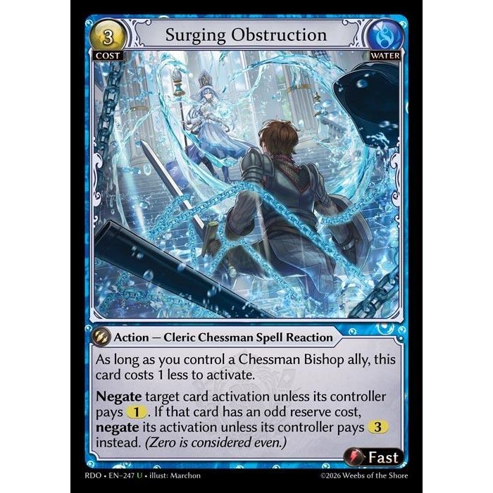 Image for Surging Obstruction (Curio Foil) (247) (Radiant Origins) - Grand Archive TCG