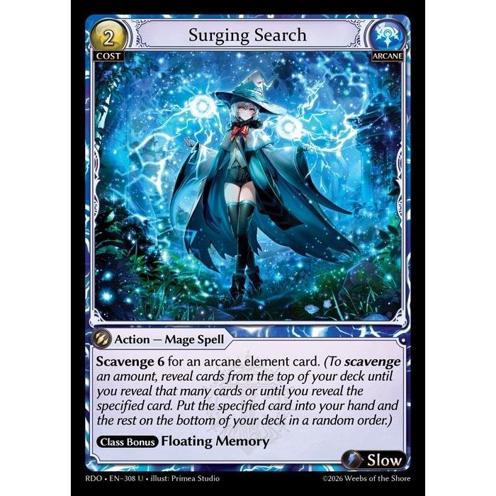 Image for Surging Search (Curio Foil) (308) (Radiant Origins) - Grand Archive TCG