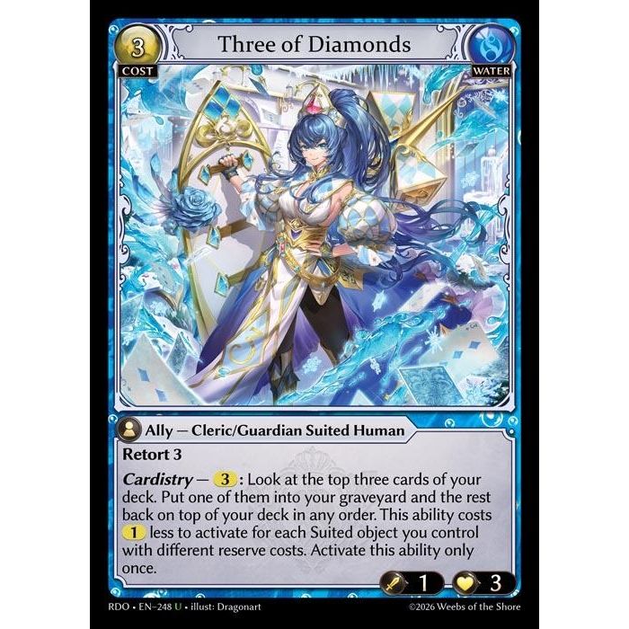Image for Three of Diamonds (Curio Foil) (248) (Radiant Origins) - Grand Archive TCG