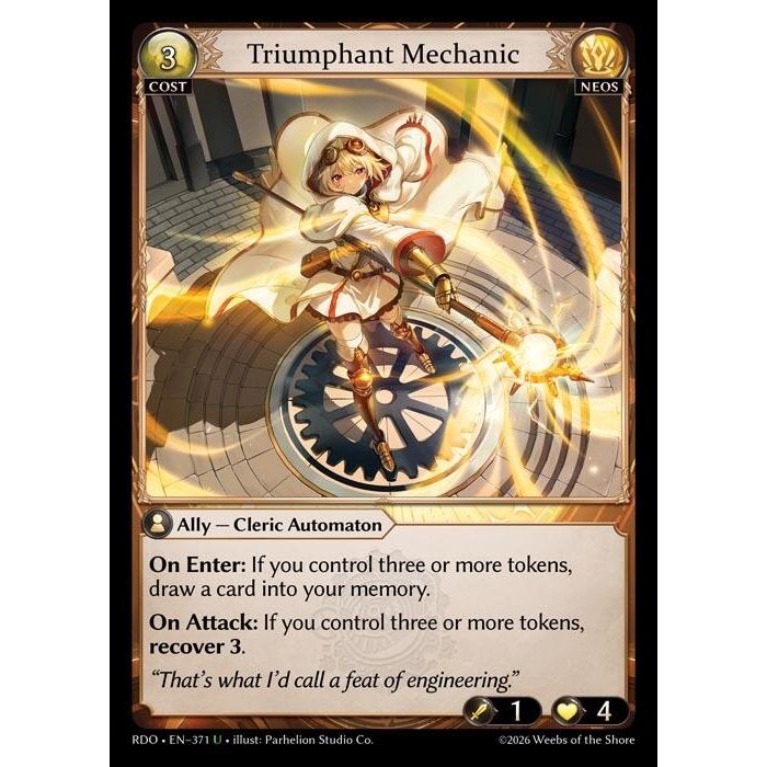 Image for Triumphant Mechanic (Curio Foil) (371) (Radiant Origins) - Grand Archive TCG