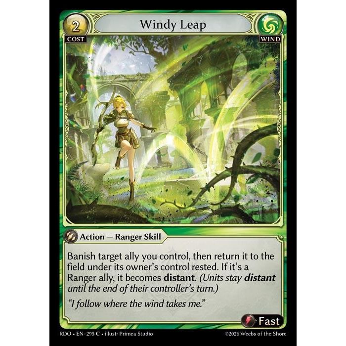 Image for Windy Leap (Curio Foil) (295) (Radiant Origins) - Grand Archive TCG