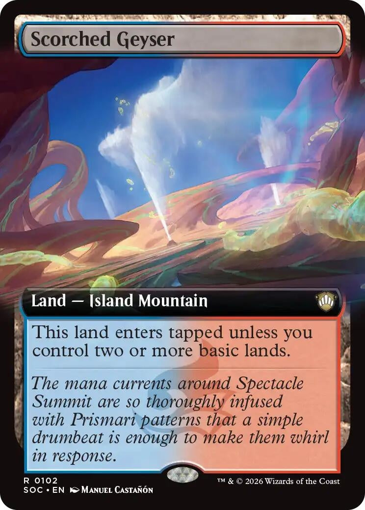 Scorched Geyser (Extended Art) (102) (Secrets of Strixhaven) - PokeBox USA