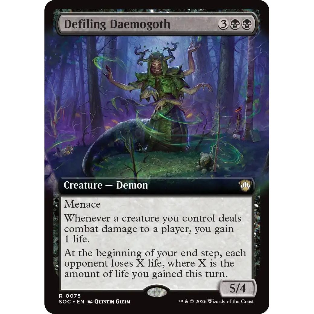 Defiling Daemogoth (Extended Art) (75) (Secrets of Strixhaven) - PokeBox USA