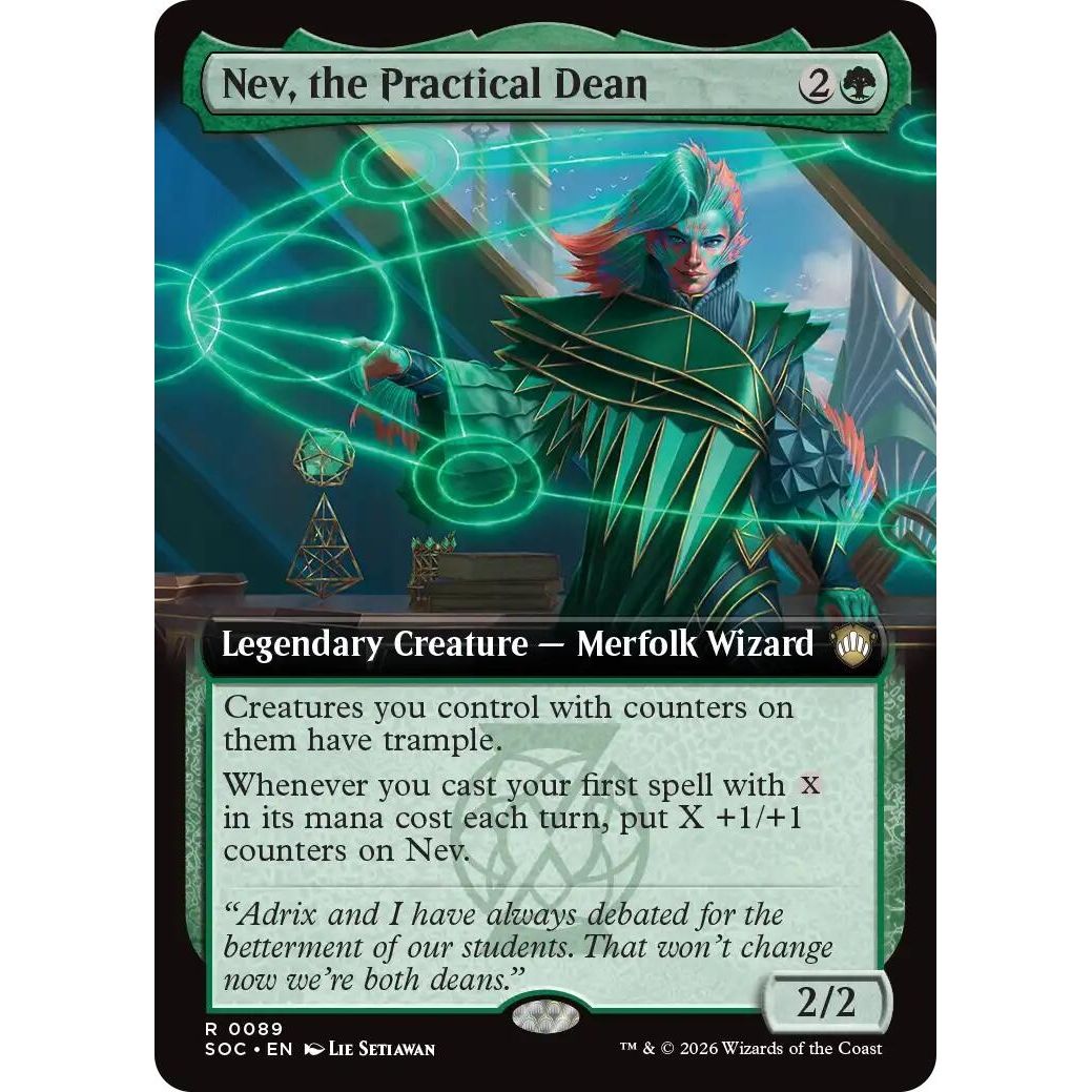 Nev, the Practical Dean (Extended Art) (89) (Secrets of Strixhaven) - PokeBox USA