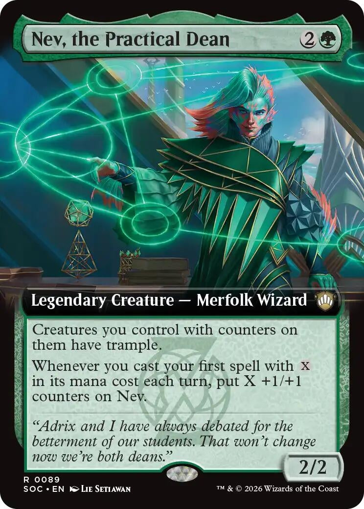 Nev, the Practical Dean (Extended Art) (89) (Secrets of Strixhaven) - PokeBox USA
