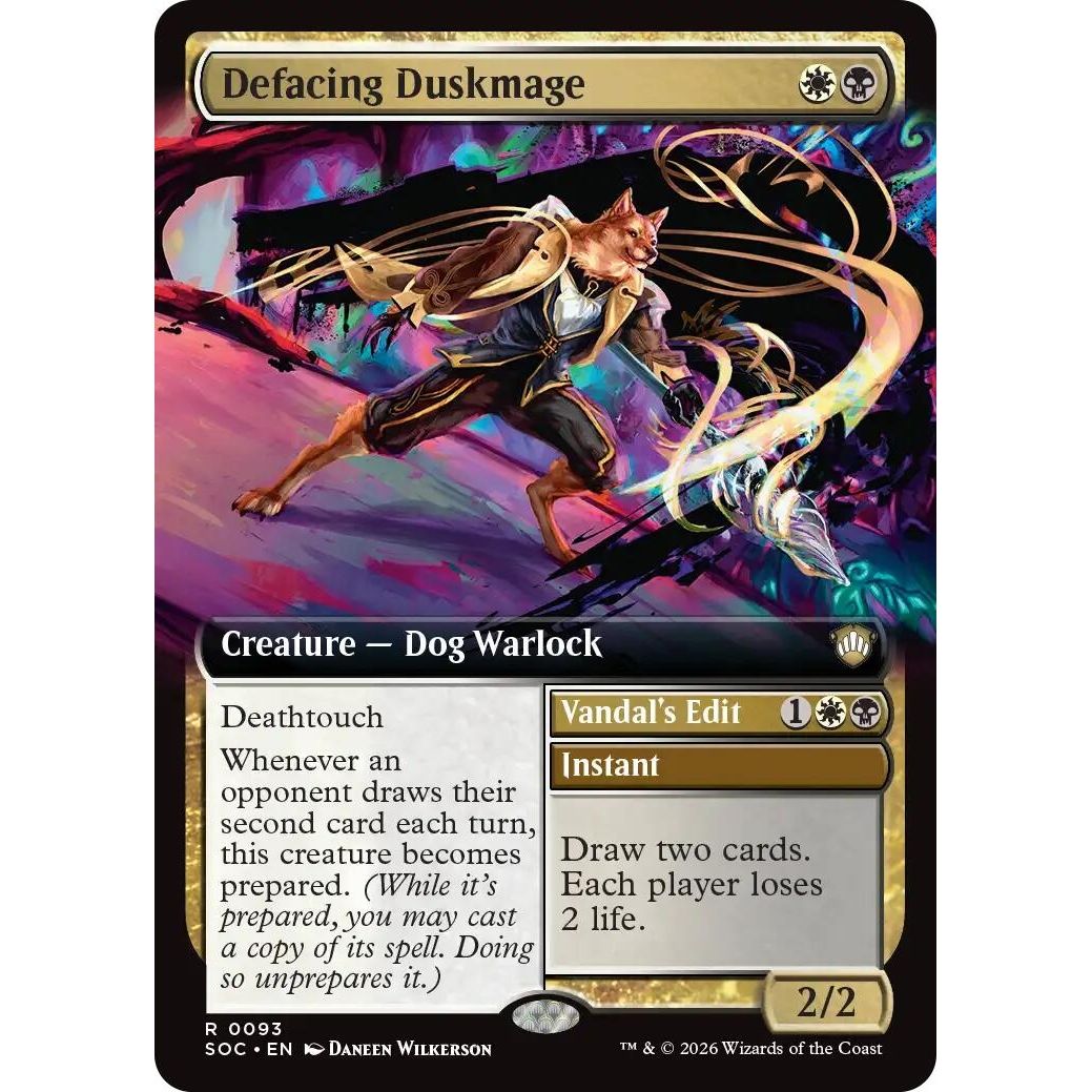 Defacing Duskmage (Extended Art) (93) (Secrets of Strixhaven) - PokeBox USA