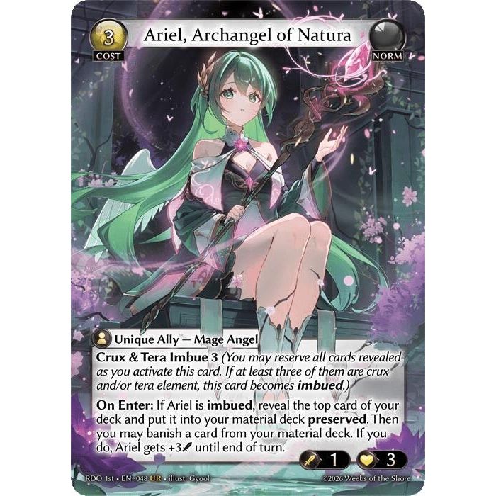Image for Ariel, Archangel of Natura (48) (Radiant Origins) - Grand Archive TCG
