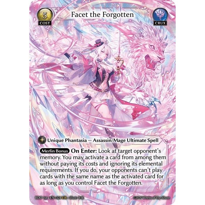 Image for Facet the Forgotten (324) (Radiant Origins) - Grand Archive TCG