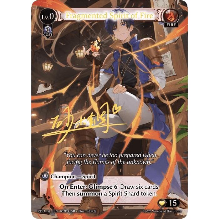 Image for Fragmented Spirit of Fire (002B) (002B) (Radiant Origins) - Grand Archive TCG