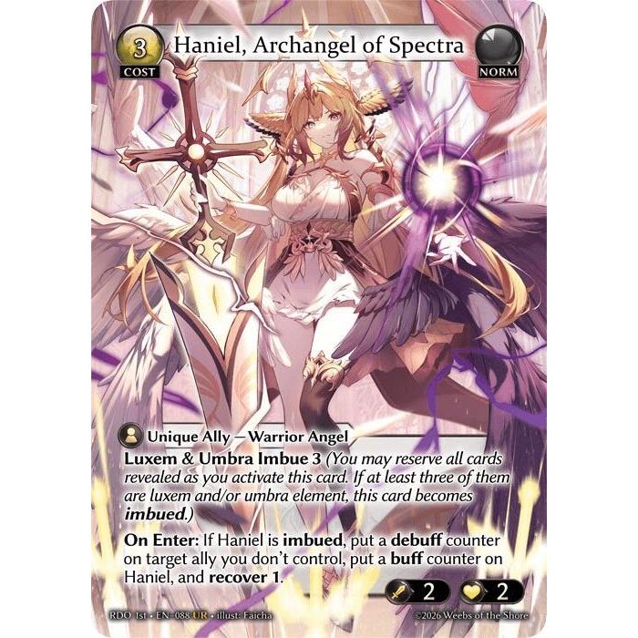 Image for Haniel, Archangel of Spectra (88) (Radiant Origins) - Grand Archive TCG