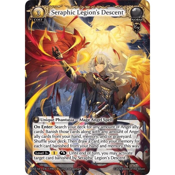 Image for Seraphic Legion's Descent (139B) (139B) (Radiant Origins) - Grand Archive TCG
