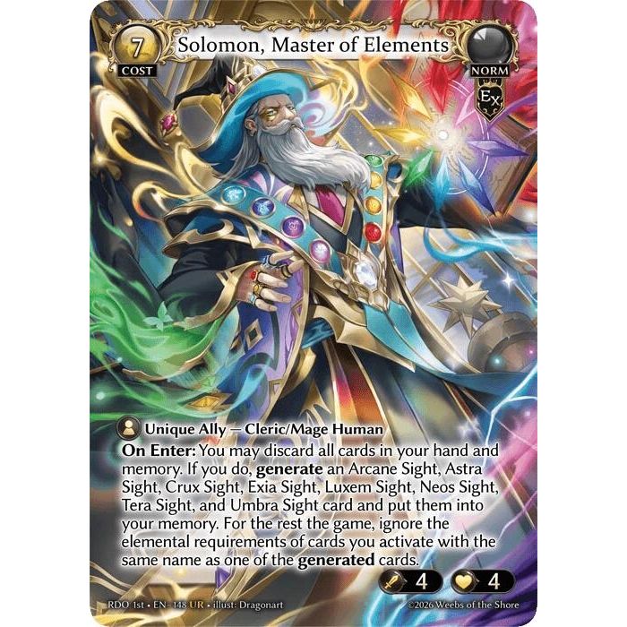 Image for Solomon, Master of Elements (148) (Radiant Origins) - Grand Archive TCG