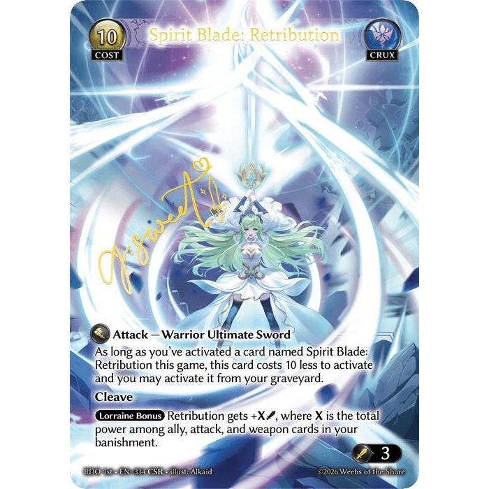 Image for Spirit Blade: Retribution (CSR) (334) (Radiant Origins) - Grand Archive TCG
