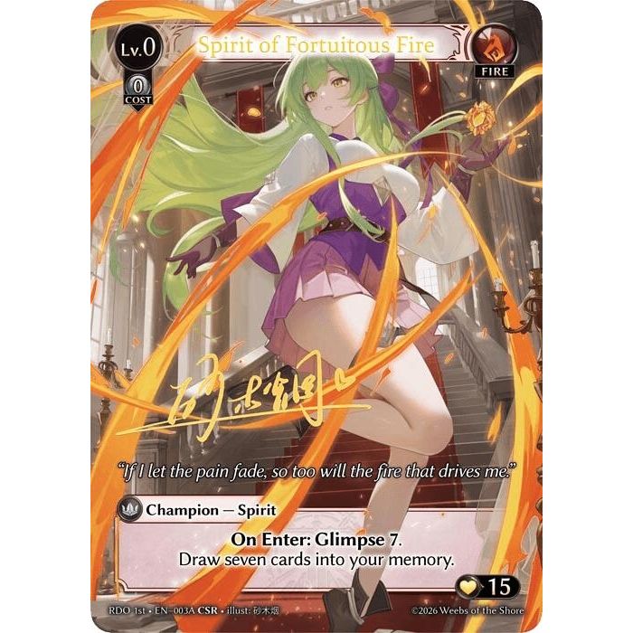 Image for Spirit of Fortuitous Fire (003A) (003A) (Radiant Origins) - Grand Archive TCG